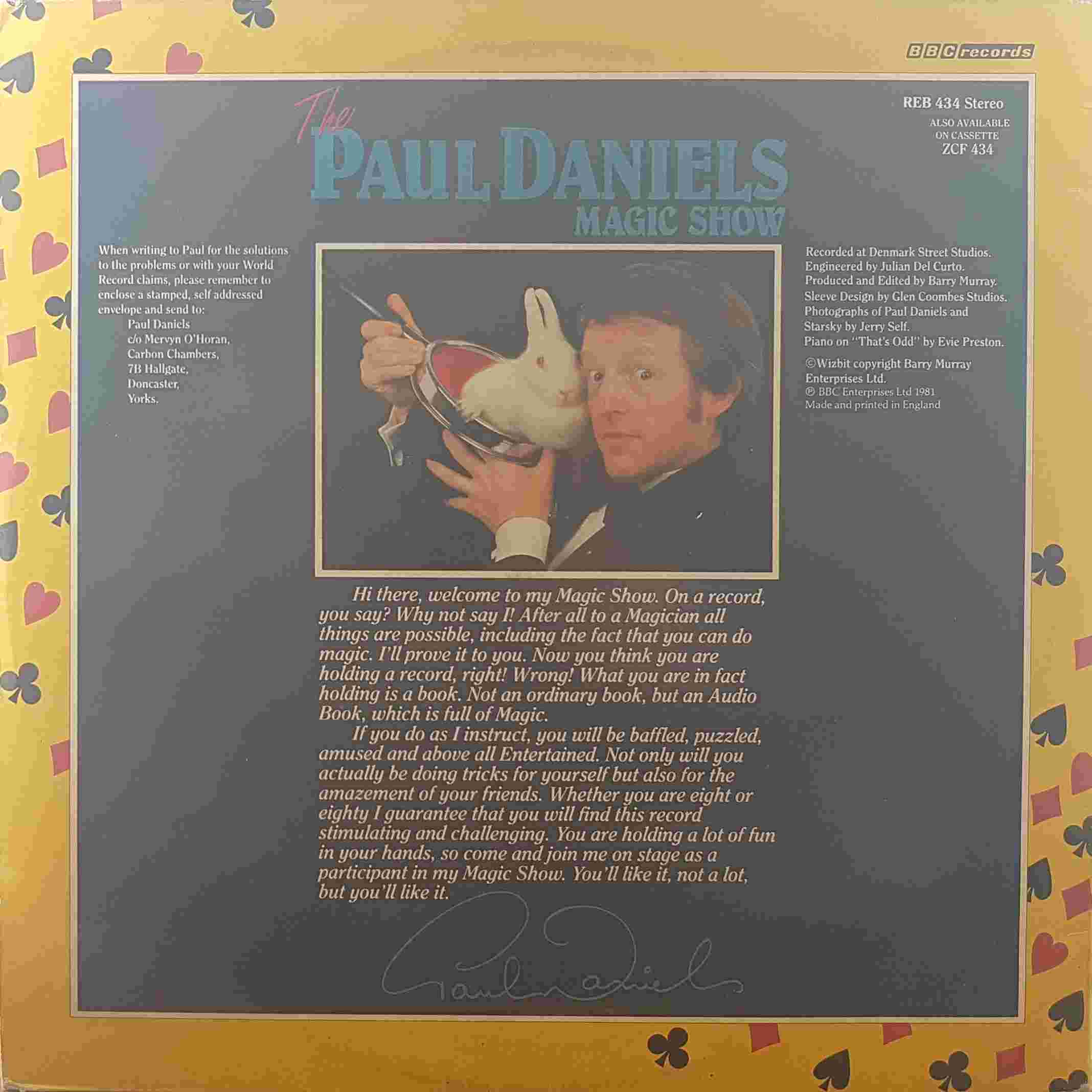 Picture of REB 434 The Paul Daniels magic show by artist Paul Daniels from the BBC records and Tapes library